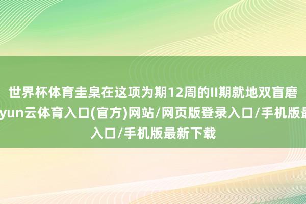 世界杯体育圭臬在这项为期12周的II期就地双盲磨砺中-开yun云体育入口(官方)网站/网页版登录入口/手机版最新下载