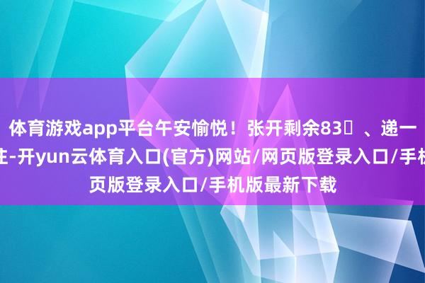 体育游戏app平台午安愉悦！张开剩余83、递一份深情的眷注-开yun云体育入口(官方)网站/网页版登录入口/手机版最新下载