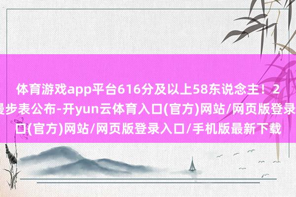 体育游戏app平台616分及以上58东说念主！2026年考生高考获利漫步表公布-开yun云体育入口(官方)网站/网页版登录入口/手机版最新下载