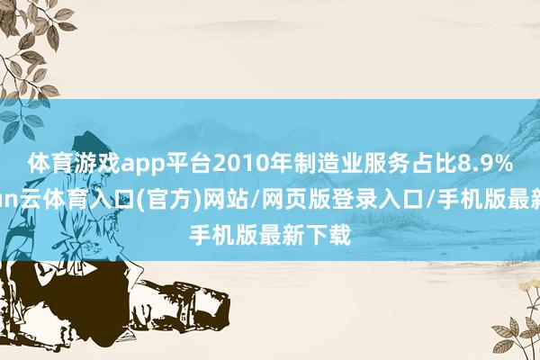 体育游戏app平台2010年制造业服务占比8.9%-开yun云体育入口(官方)网站/网页版登录入口/手机版最新下载