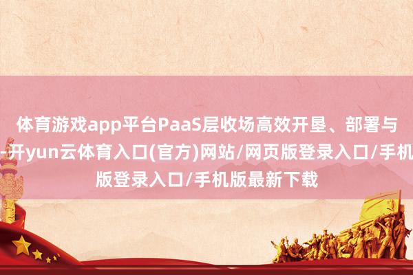 体育游戏app平台PaaS层收场高效开垦、部署与运维一体化-开yun云体育入口(官方)网站/网页版登录入口/手机版最新下载