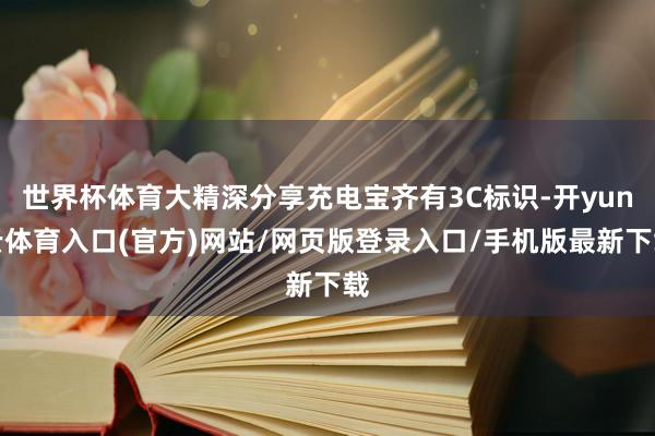 世界杯体育大精深分享充电宝齐有3C标识-开yun云体育入口(官方)网站/网页版登录入口/手机版最新下载