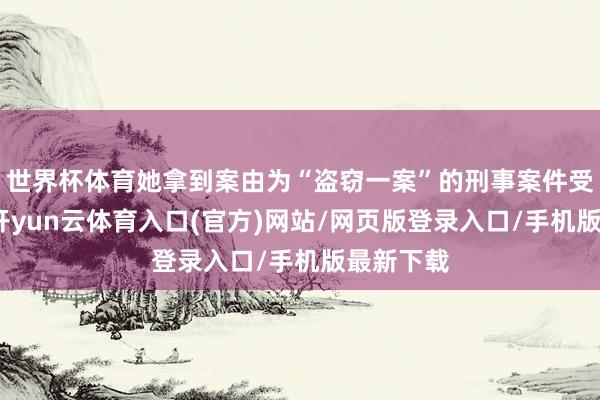 世界杯体育她拿到案由为“盗窃一案”的刑事案件受理回执-开yun云体育入口(官方)网站/网页版登录入口/手机版最新下载