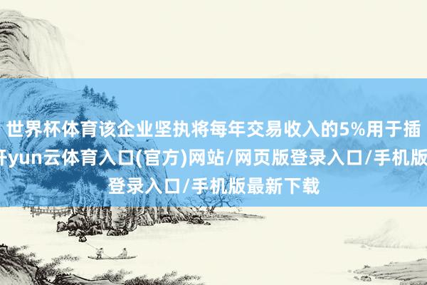 世界杯体育该企业坚执将每年交易收入的5%用于插足研发-开yun云体育入口(官方)网站/网页版登录入口/手机版最新下载