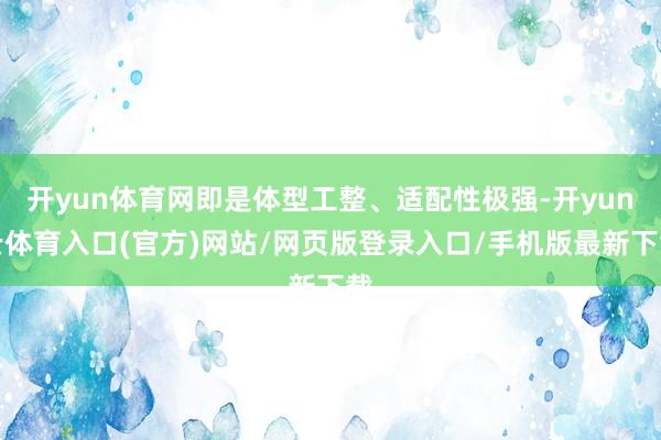 开yun体育网即是体型工整、适配性极强-开yun云体育入口(官方)网站/网页版登录入口/手机版最新下载