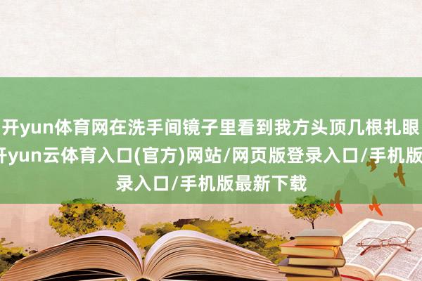 开yun体育网在洗手间镜子里看到我方头顶几根扎眼的鹤发-开yun云体育入口(官方)网站/网页版登录入口/手机版最新下载